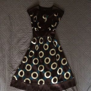 Maurices Chocolate & Teal Dot Dress